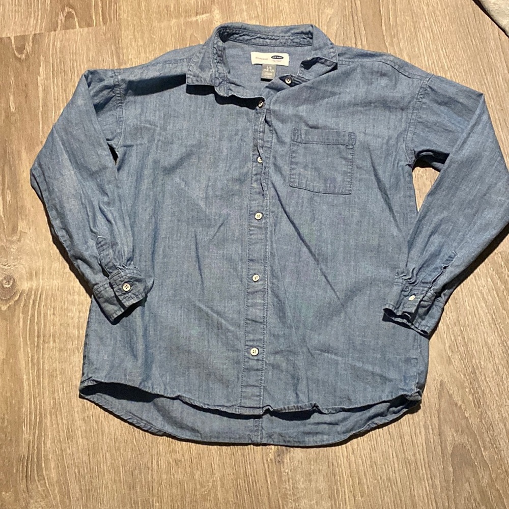 Boys light denim shirt 10-12 L